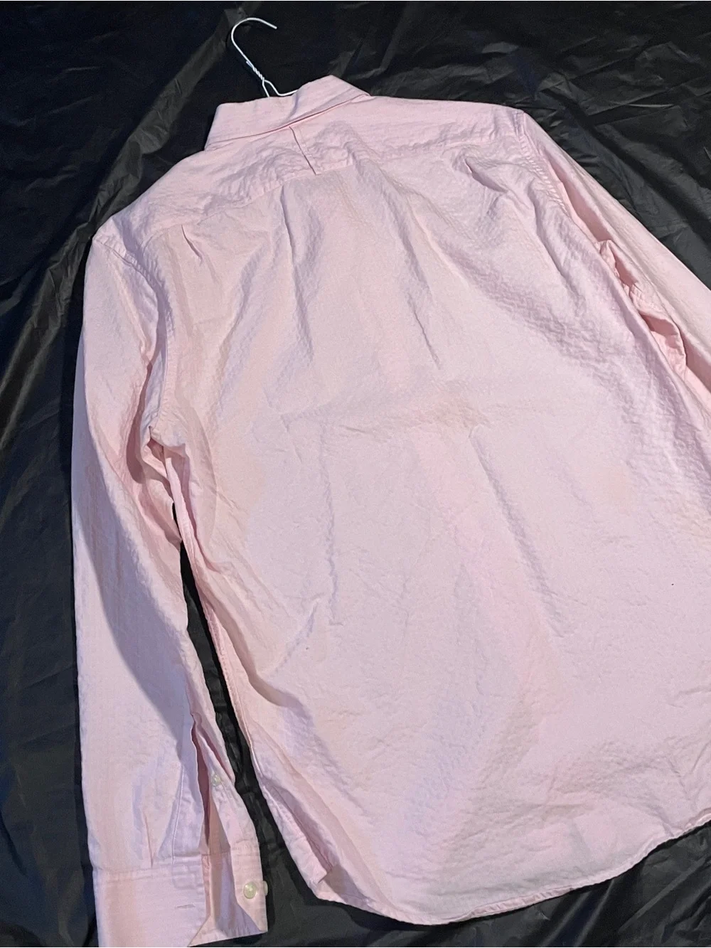 Banana Republic Slim Fit Dress Shirt Pink Stripe Large
